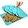 ZCXP The Smart Cookie Innovative Cookie Cutter and Freezer Container, Hexagonal Plastic Tray for Dough Storage, Blue