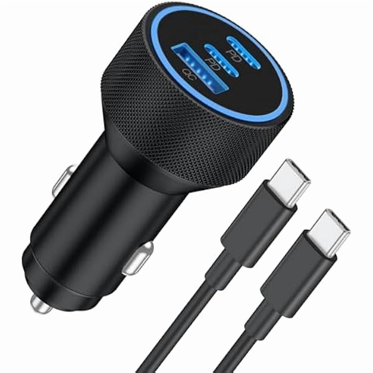 ZCfor iPhone 17/16/15 Pro Max Car Charger, 67W 3-Port Fast USB C Car Charger Power Cigarette Lighter Adapter with 3FT USB C to C Cable for iPhone 17/17 Pro/Air/16/15 Pro Max/Plus/16e, iPad