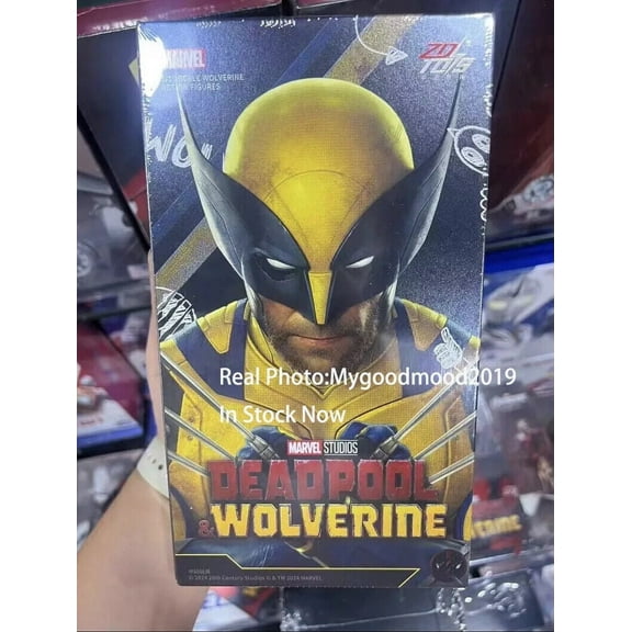 ZD Deadpool 3 Deadpool and Wolverine Action Figure Removable and Replaceable Face,Collectible Statue Action Figures Anime Desktop Decoration Ornaments Gift