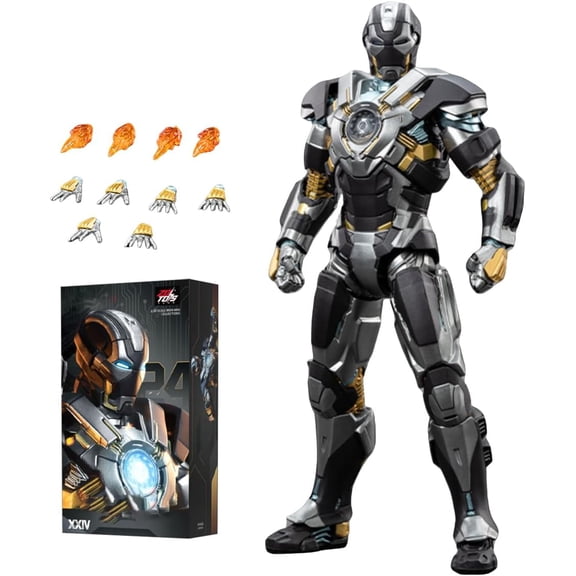 ZD Toys 1/10 Scale 7 inch Iron Man MK24 Tank Suit Collectors Action Figure