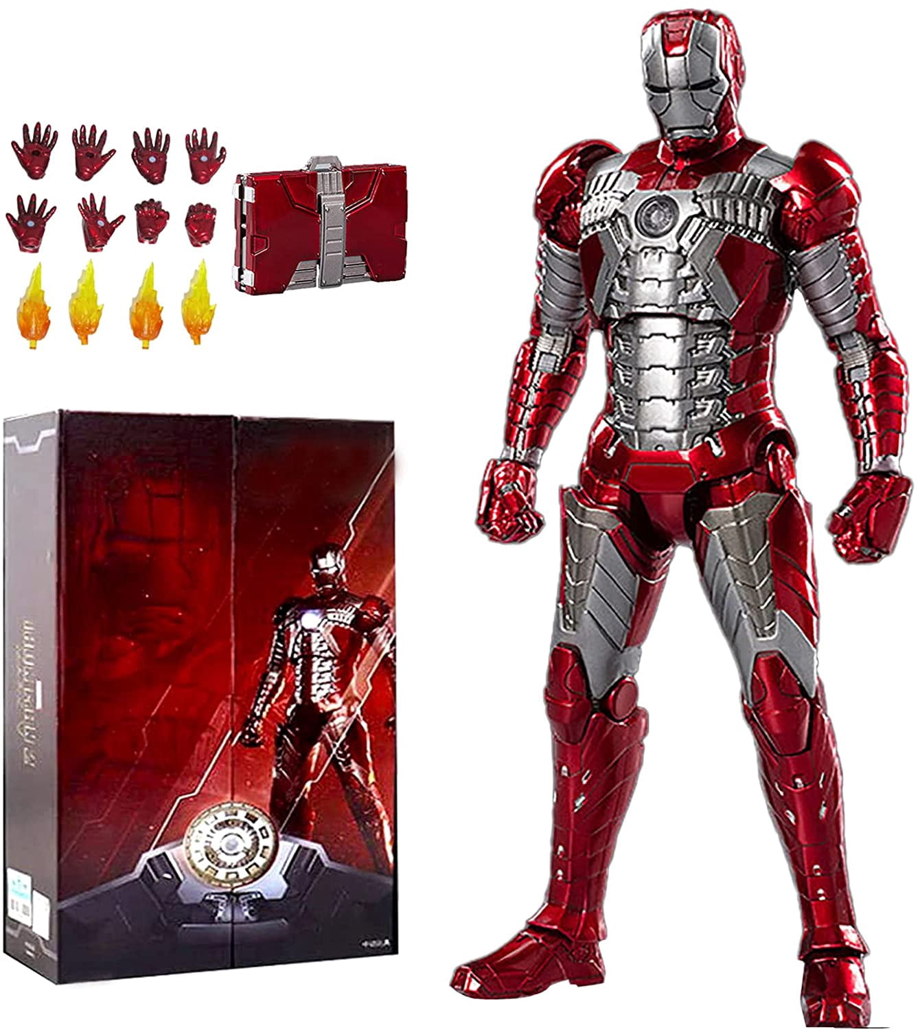 ZD Toys 1/10 Scale Iron Man Mark V MK5 Suitcase Suit Collector Action Figure