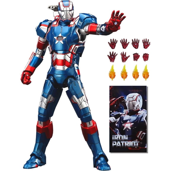 ZD Toys 1/10th Scale Iron Man Iron Patriot War Machine Collector Action Figure