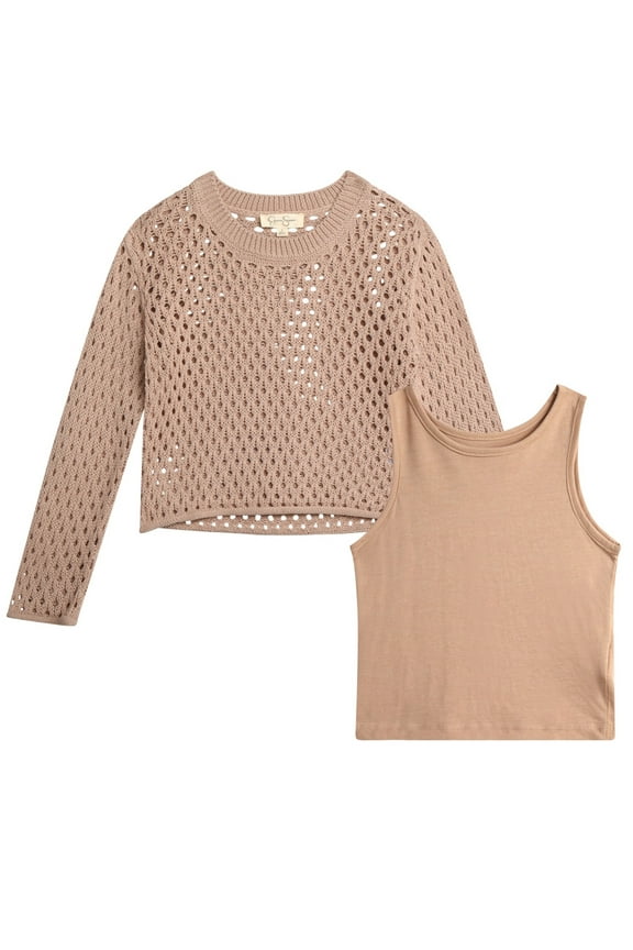 Girls' Sweater and Tank Top Set, 2-Piece, Sizes 4-6X