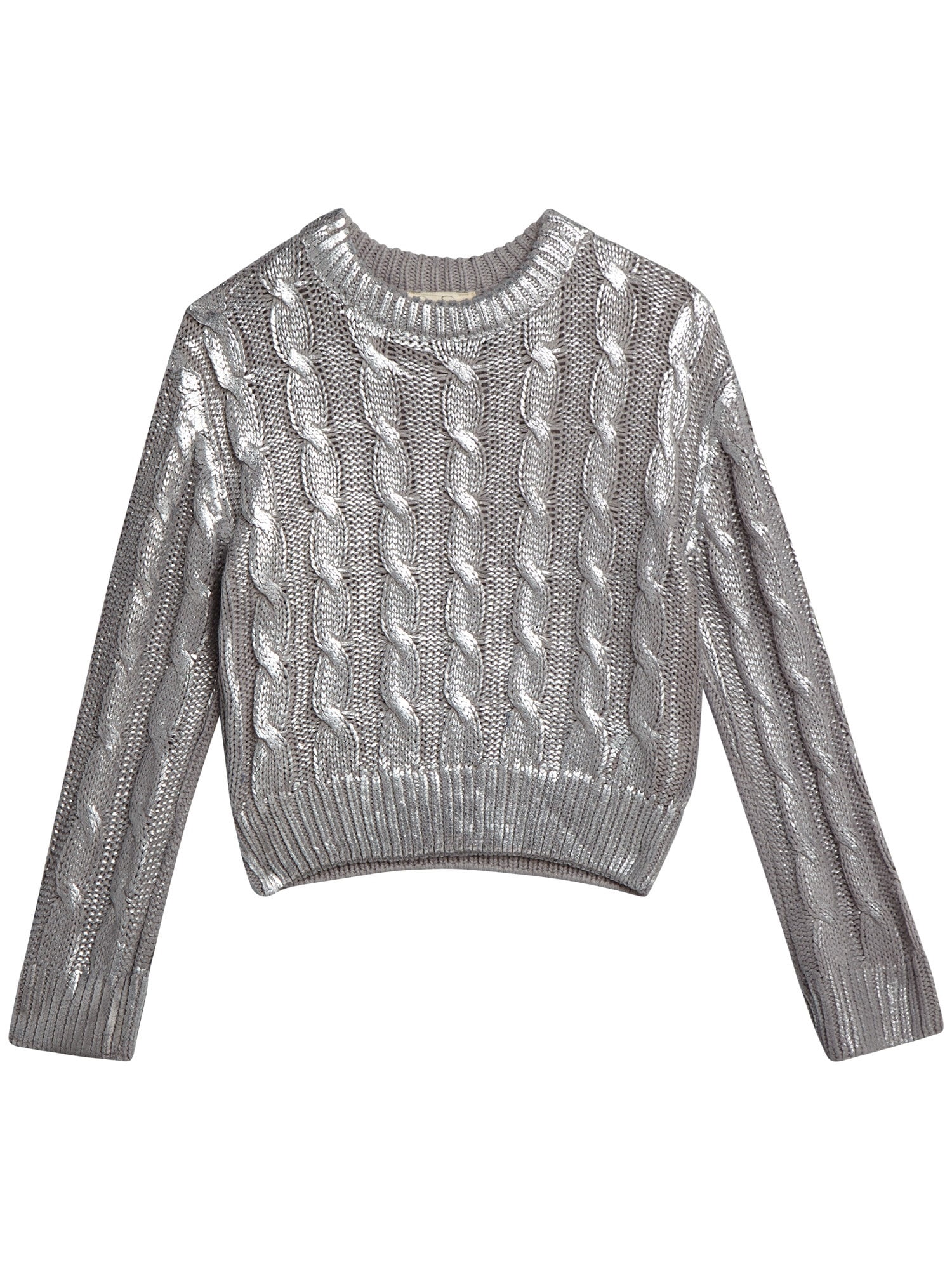Jessica Simpson Girls Foil Knit Sweater, Sizes 7-16