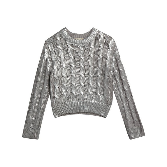 Jessica Simpson Girls Foil Knit Sweater, Sizes 7-16