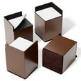 thumbnail image 1 of ZDDLOINP 4 Inch Bed Risers,Furniture Risers Heavy Duty Square,Width 3.1"-Height 2",Supports 6000 lbs - Protect Hardwood Floors from Scratches (4 Pack, Brown), 1 of 6