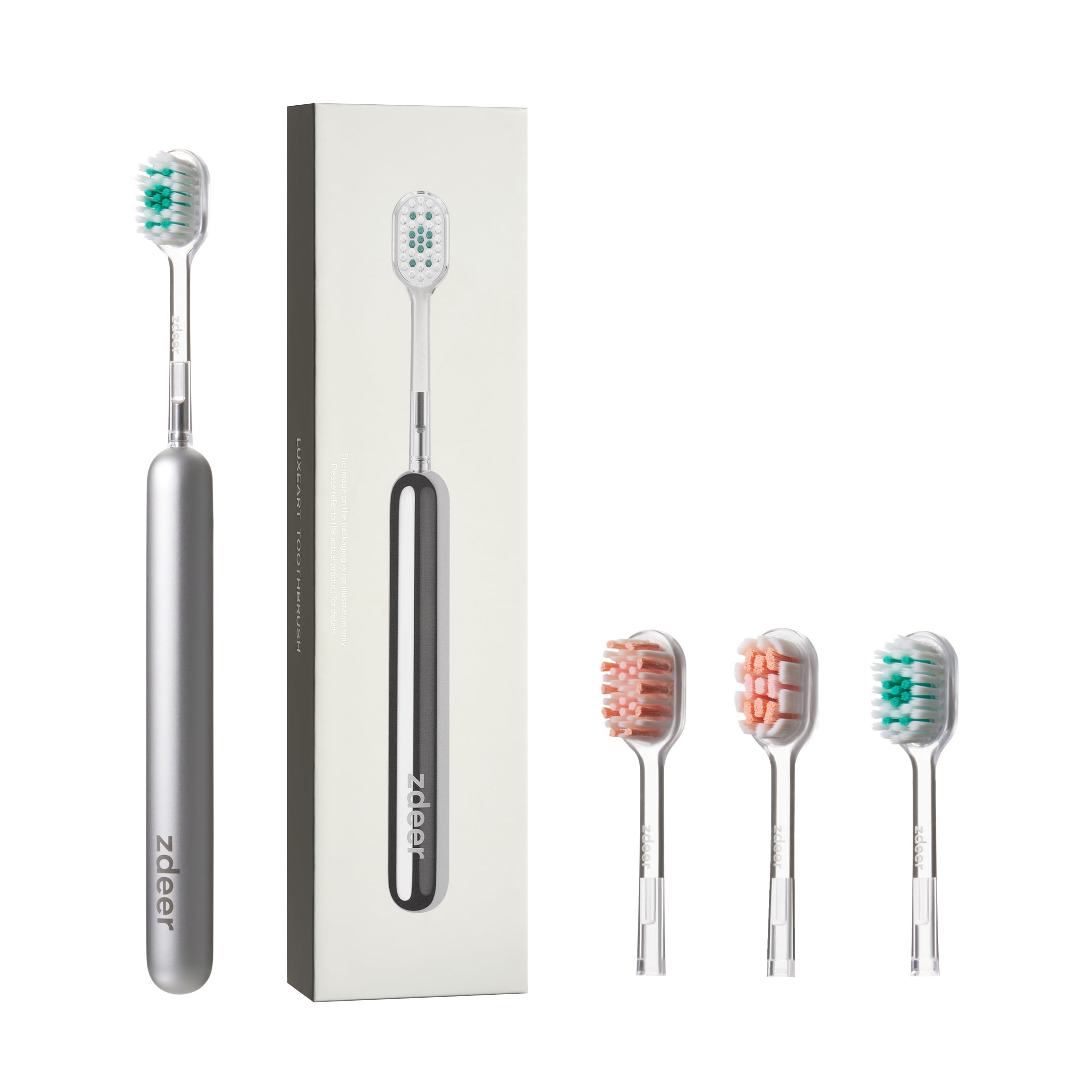 ZDEER LUXEART TOOTHBRUSH Metal handle with replaceable brush head —  Eco-friendly and reusable Oral  sustainable