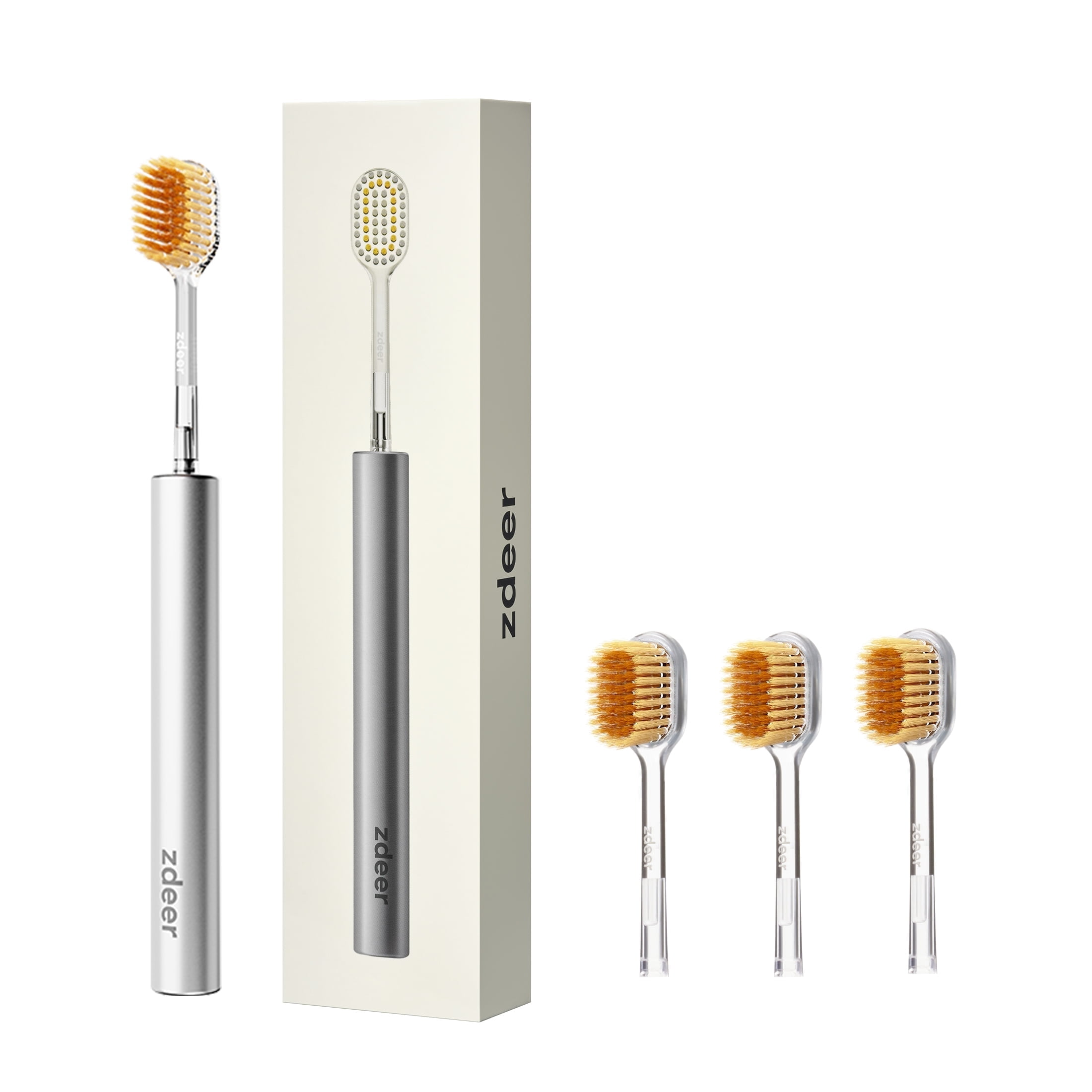 ZDEER  TOOTHBRUSH Metal handle with replaceable brush head —  Eco-friendly and reusable Oral  sustainable