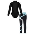 thumbnail image 1 of ZDHoor Girls 2Pcs Sports Dance Outfit Set Long Sleeve Leotard with Leggings for Gymnastics Workout Light Blue 11-12, 1 of 7