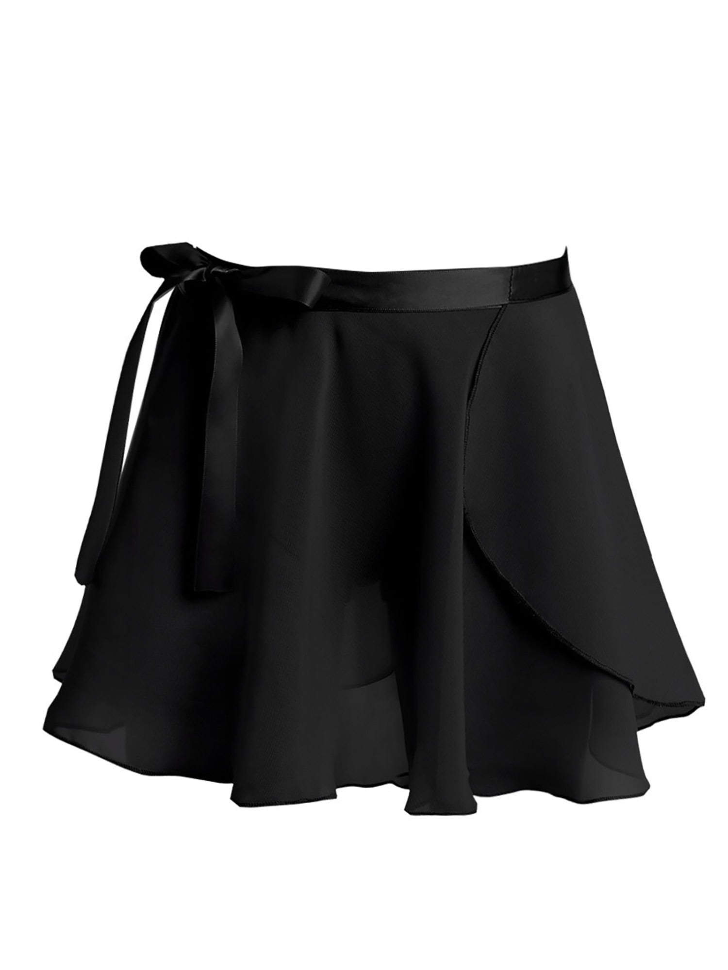 ZDHoor Girls Chiffon Pull On Ballet Dance Skirt Sheer Wrap Skirt