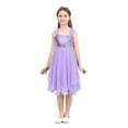 thumbnail image 1 of ZDHoor Girls Chiffon Sequins Shoulder Straps Gymnastics Ballet Leotard Dress Lyrical Dance Costume Lavender 8, 1 of 7