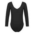 thumbnail image 1 of ZDHoor Girls Long Sleeve Leotard Kids Bodysuit for Dance Gymnastics Costume 3-14 Years Black 13-14, 1 of 6