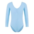 thumbnail image 1 of ZDHoor Girls Long Sleeve Leotard Kids Bodysuit for Dance Gymnastics Costume 3-14 Years Blue 13-14, 1 of 7