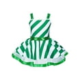 thumbnail image 1 of ZDHoor Girls Miss Santa Christmas Candy Cane Costume Sequins Ballet Leotard Tutu Dress Dance Costume Green-A 10, 1 of 7