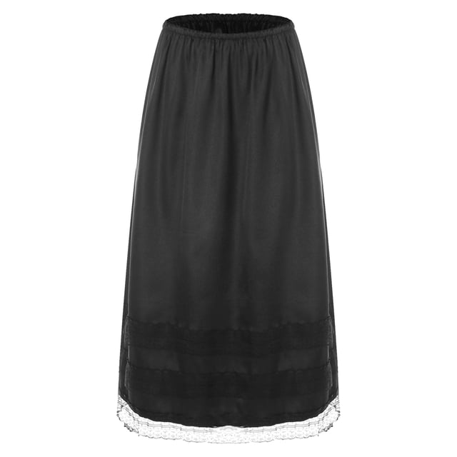 ZDHoor Half Slip Underskirt Women's Petticoat Lingerie Satin Half Slips ...