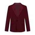 thumbnail image 1 of ZDHoor Kids Boys Shiny Sequins Suit Jacket Coat Tuxedo for Halloween Festival Dance Performance Dark Red 8, 1 of 7