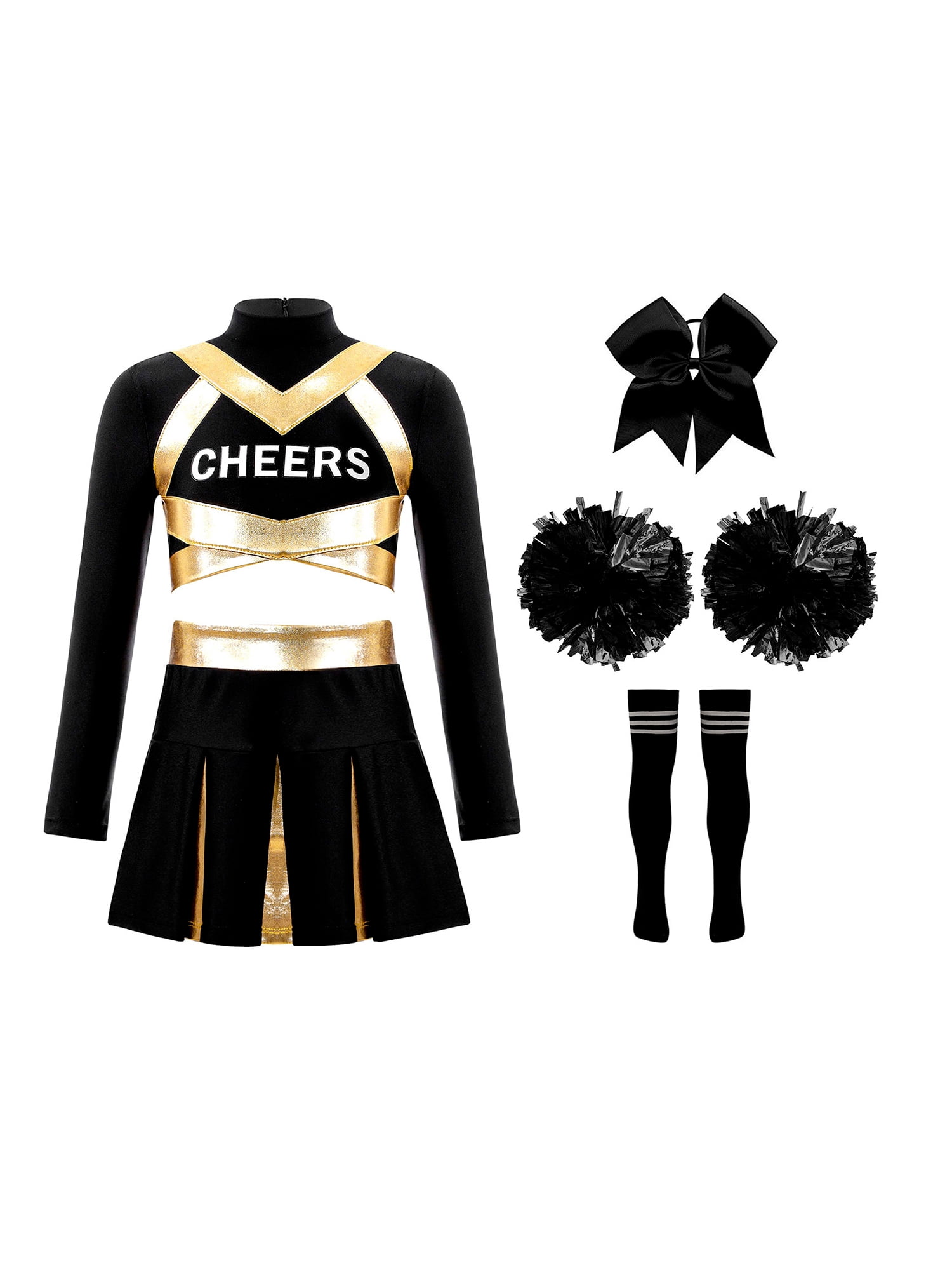 ZDHoor Kids Girls Cheerleading Uniform Halloween Performance Dance