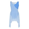 thumbnail image 1 of ZDHoor Kids Girls Chiffon Asymmetric Dance Dress Sleeveless Tank Leotard Ballerina Lyrical Costume Light Blue 6, 1 of 7
