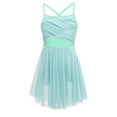 thumbnail image 1 of ZDHoor Kids Girls Glittery Lyrical Ballet Dance Dress Gymnastic Latin Performance Costume Mint Green 16, 1 of 5