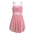 thumbnail image 1 of ZDHoor Kids Girls Glittery Lyrical Ballet Dance Dress Gymnastic Latin Performance Dress Pearl Pink 16, 1 of 6