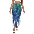 thumbnail image 1 of ZDHoor Mermaid Leggings for Women 3D Fish Tail Printed Leggings High Waisted Tights Pants Green&Blue S, 1 of 2