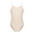 thumbnail image 1 of ZDHoor Women and Girls Nude Camisole Undergarment Leotard with Clear Transition Straps Nude 9-10, 1 of 7