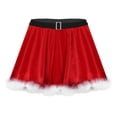 thumbnail image 1 of ZDHoor Women's Red Velvet Christmas Santa Claus Mini Skirt Carnival Party Fancy Dress Costume Red-A L, 1 of 7