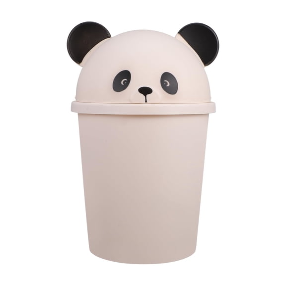 ZDM Capacity Panda Shape Trash Can Cute Cartoon Wastebasket for Home Kitchen Bathroom Outdoor Use Decorative Functional for Daily Trash Recycling Needs