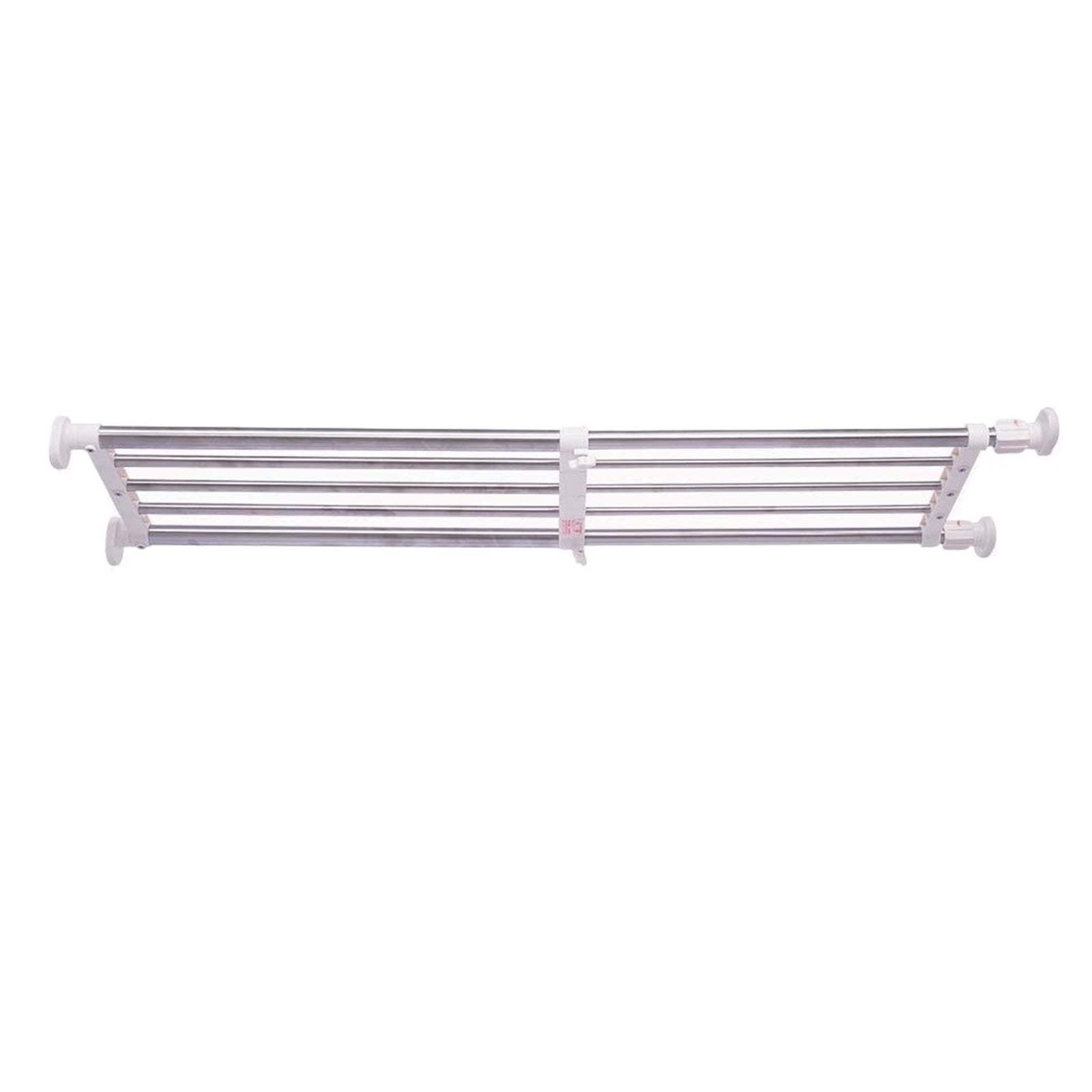ZDM Closet Tension Shelf & Rod Expandable Metal Storage Rack Adjustable ...