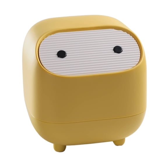 ZDM Cute Trash Can, Mini Trash Bin for Desk, Pop Up Trash Can for Camping SUV, Drive Auto with Locking Lid Press - Green