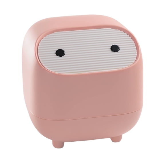 ZDM Cute Trash Can, Mini Trash Bin for Desk, Pop Up Trash Can for Camping SUV, Drive Auto with Locking Lid Press - Green