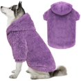 thumbnail image 1 of ZDM Fuzzy Dog Hoodie Dog Sweaters for Large Dogs Soft Double-Sided Plush Fleece Pet Sweater Pet Clothes Coats Hoodie Sherpa Hooded Sweatshirt(Coffee-XXL), 1 of 7