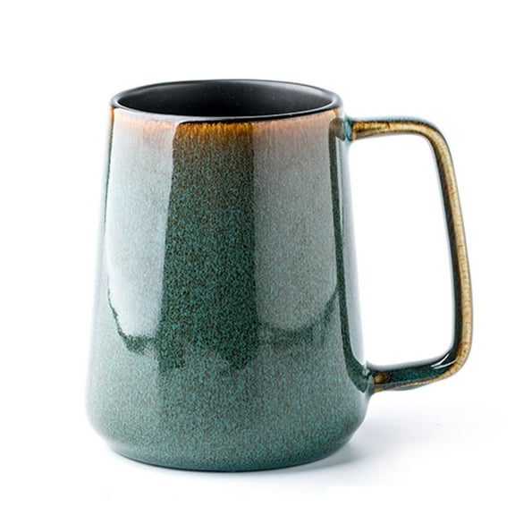ZDM Large Ceramics Coffee Mugs,24 oz,Large Handle Design,Extra Large Tea and Coffee Cup for Office and Home,Microwave and Dishwasher Safe(Color:24 oz green)