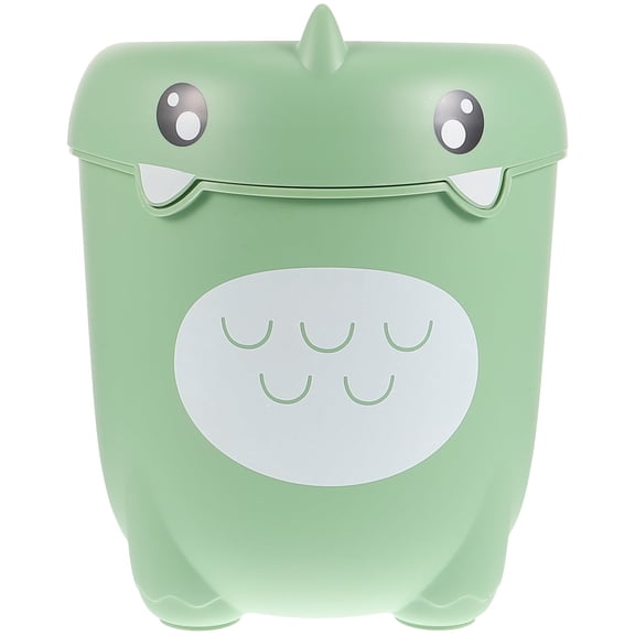 ZDM Plastic Storage Bins Dinosaur Trash Can Cute Garbage Bin Animal Shape Rubbish Container Plastic Wastebakset for Kitchen Bedroom Bathroom Car Decor
