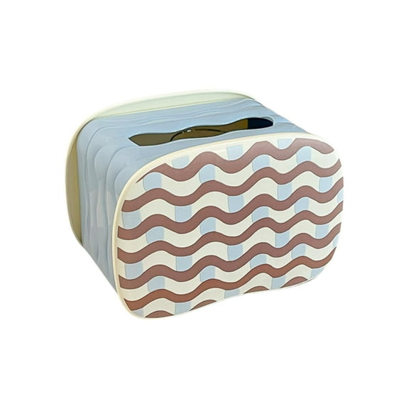 ZDM Tissue Box Cover Square, Refined Cute ABS Material with Magnetic Bottom, 7''(L) x 4.7''(W) x 5.1''(H) Tissue Dispenser Box Holder for Dresser Bathroom, Home, Night Stands, Office (Pink)