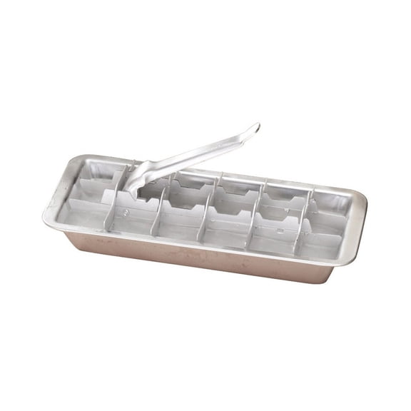 ZDM Vintage Kitchen Aluminum Metal Ice Cube Trays, Set of 1 Each Tray Features 18 Slot Ice Cube Maker with Easy Release Handle