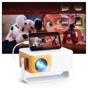 ZDSSY 720P Native, 1080P Support, LED Home Theater with Wired Phone Screen Mirroring, Manual Focus, 180 Rotatable Portable Mini Projector with Stand