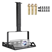ZDSSY Black Universal Ceiling Extending Projector Tray, Height Adjustable, Universal Bracket with Concealed Cable Management