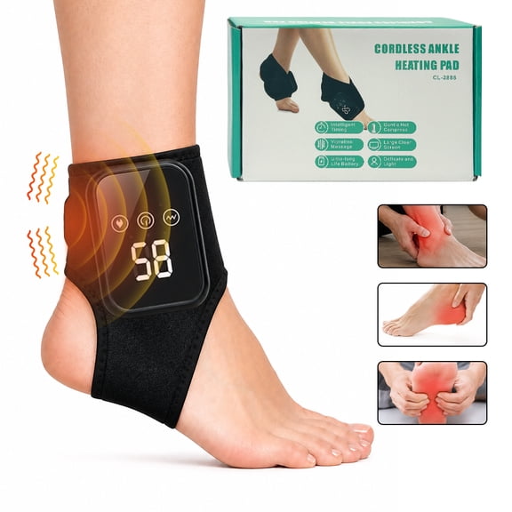 ZDSSY Ankle Massager with 3 Vibration Modes & 3 Heat Levels, for Circulation & Pain Relief, 1Pack