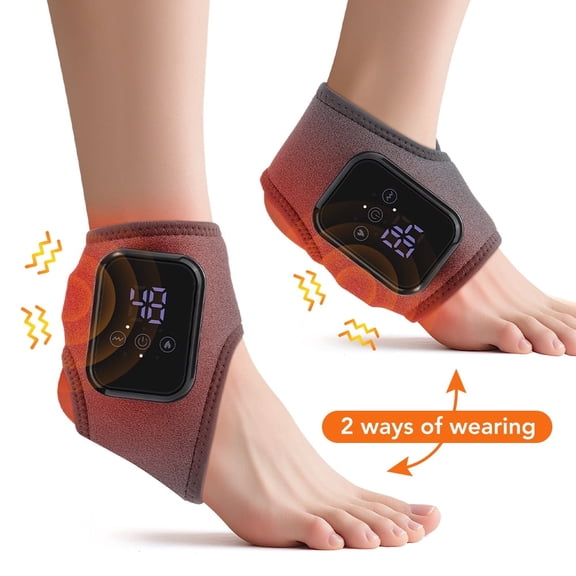 ZDSSY Ankle Massager with 3 Vibration Modes & 3 Heat Levels, for Circulation & Pain Relief, 1Pack