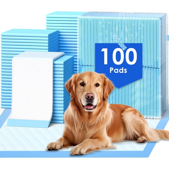 ZDSSY Puppy Pads, 22" x 22", 100 Count Dog Wee Wee Pads with Powerful Absorbency - Quick-Dry Puppy Pee Pads Pet Potty Training -100 Pack