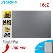 ZDSSY Wall Mount 100 Movie Indoor/Outdoor Foldable Anti-Crease Anti-Light Projector Screen, Polyester Outdoor Movie Screen For Travel Home Theater