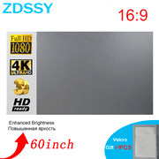 ZDSSY Wall Mount 60 Movie Indoor/Outdoor Foldable Anti-Crease Anti-Light Projector Screen, Polyester Outdoor Movie Screen For Travel Home Theater