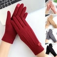 thumbnail image 1 of ZDWQFA 1 Pair Womens Gloves Winter Touchscreen Texting Phone Windproof Gloves Fleece Lined Cold Weather Warm Gloves, 1 of 7