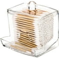 thumbnail image 1 of ZDWQFA 10oz Qtip Holder Dispenser Big Clear Bathroom Organizer Accessories Decor for Storage-Qtips Cotton Ball Holder Apothecary Jars, Cotton Swabs, Floss Container, 1 of 7