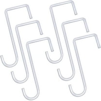 ZDWQFA Sturdy Fence Hooks, Vinyl Steel White, (6 Pieces)