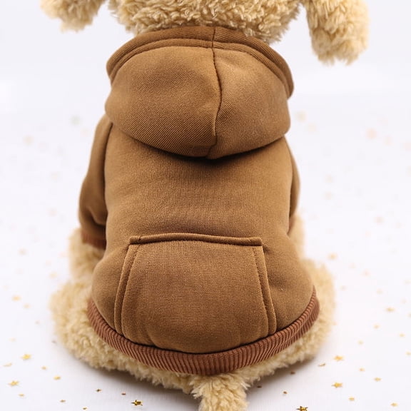 ZDWQFA Winter Dog Hoodie Sweatshirts with Pockets Warm Dog Clothes for Small Dogs Chihuahua Coat Clothing Puppy Cat Custume
