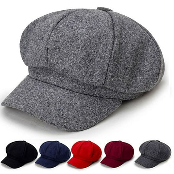 ZDWQFA Women Beret Octagonal Newsboy Hat French Wool Cap Classic Autumn Spring Winter