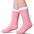 thumbnail image 1 of ZDWQFA Women's Winter Super Soft Warm Cozy Fuzzy Fleece-Lined with Grippers Slipper Socks, 1 of 6