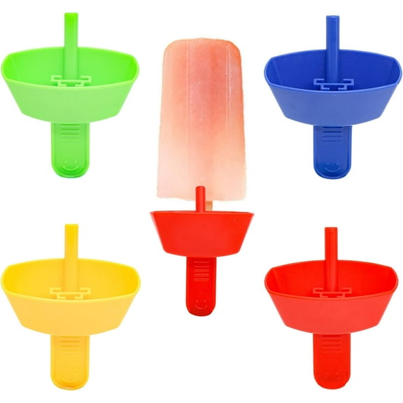 ZDYDJ Popsicle Holder 4-Well Drip Free Reusable Frozen Treat Holder, Multicolor